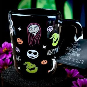 Disney Rae Dunn Nightmare Before Christmas Color Changing Mug With Hot Beverage